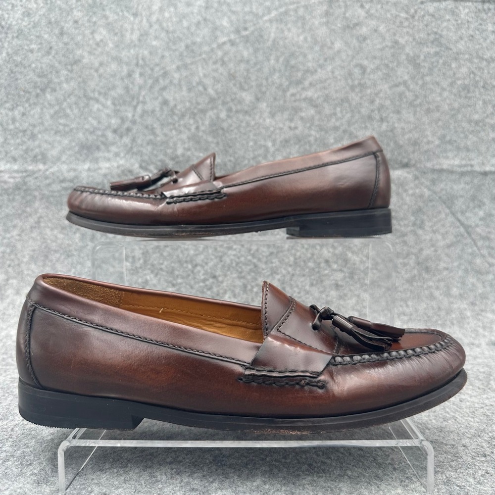 Cole Haan Shoes Mens 8D Brown Pinch Tassel Loafers Leather Dress Casual Slip On
